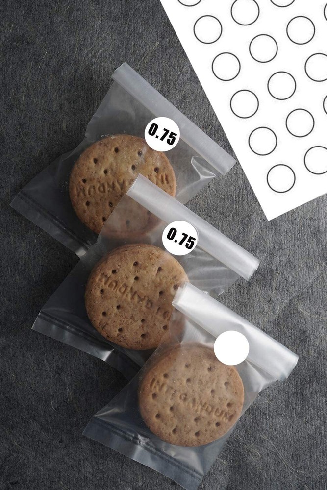 White Coding Dot Stickers Half Inch 1/2'' Semi Gloss Finish Round Circle Labels