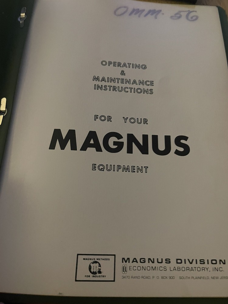 Magnus Equipment Operating & Maintenance Instructions