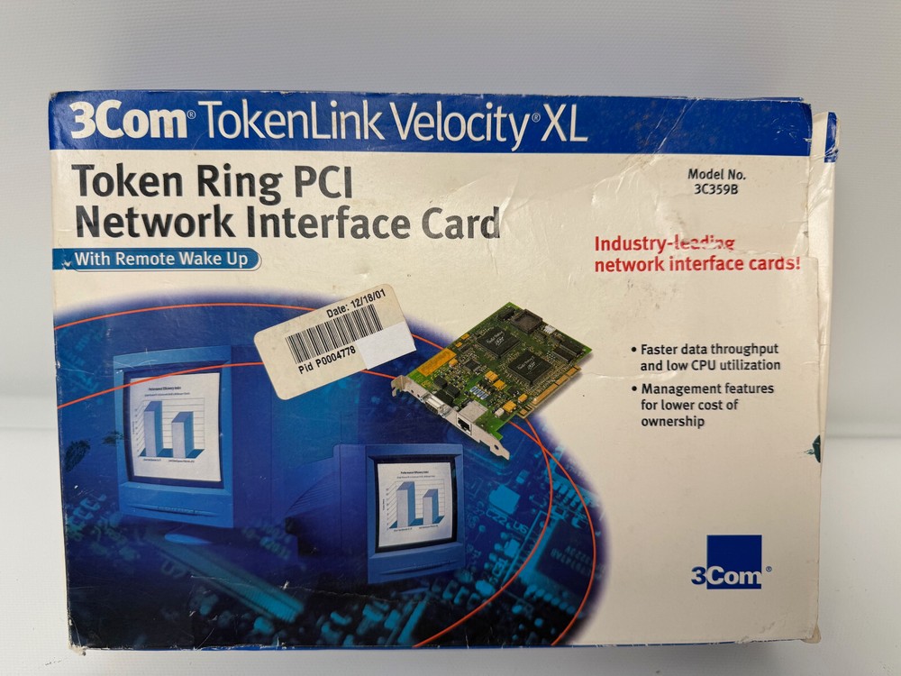3COM 3C359B TOKEN RING PCI NETWORK INTERFACE CARD TOKENLINK VELOCITY XL