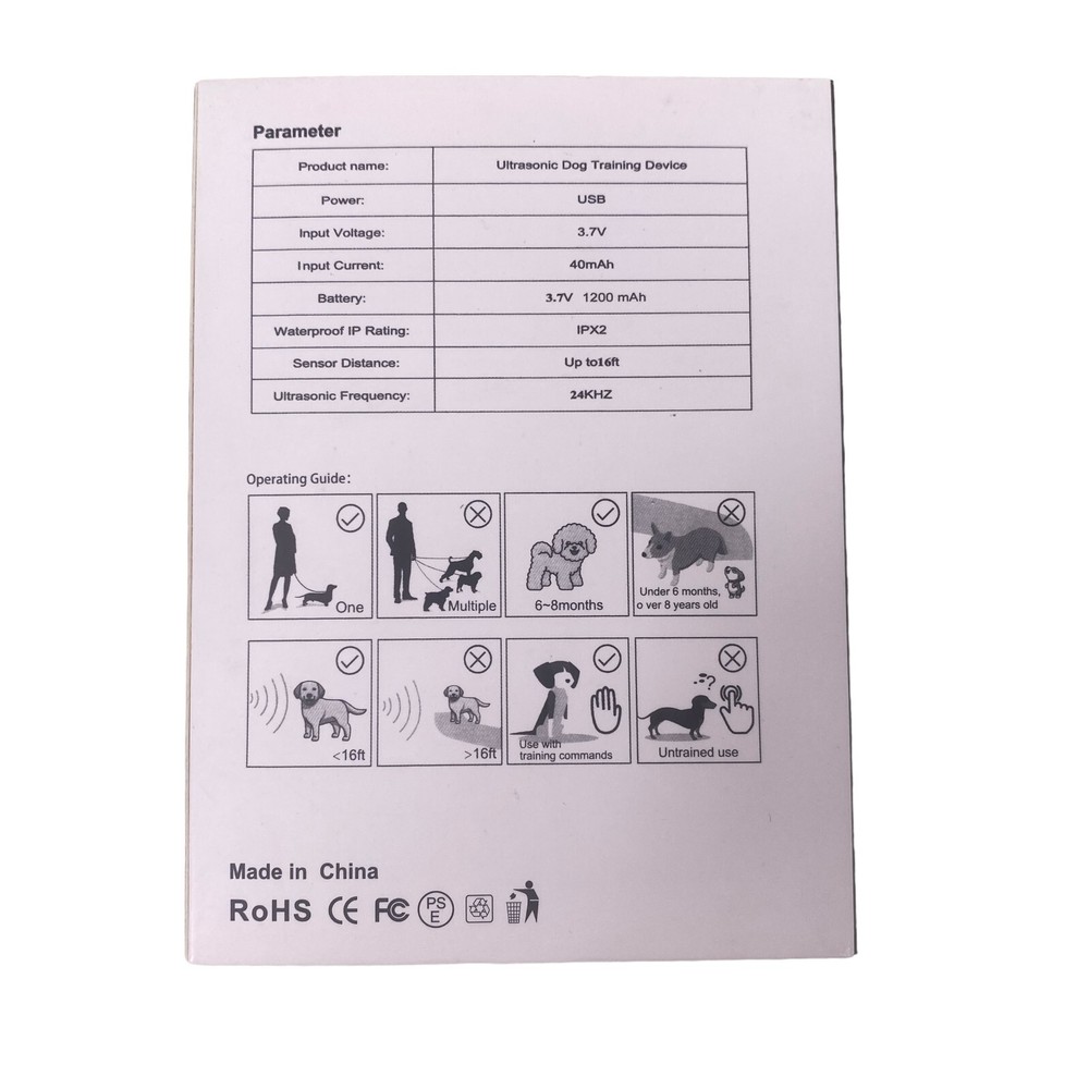 Bark Control Training Pets Intelligent Training Expert USB Charging