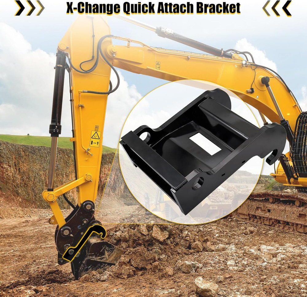 X-Change Coupler Bracket, Mini Excavator Quick Change Hitch Attachments, Small E
