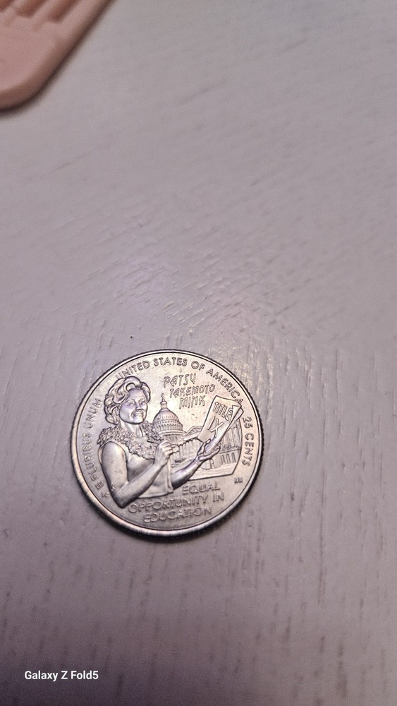 2024 P Patsy Takemoto Mink QUARTER ERROR " IN *COD* WE TRUST "