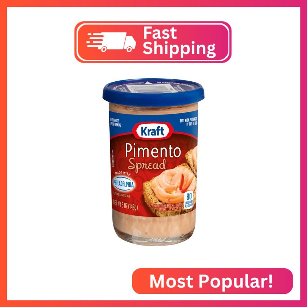 Kraft Cheese Spread, Pimento, 5 Ounce