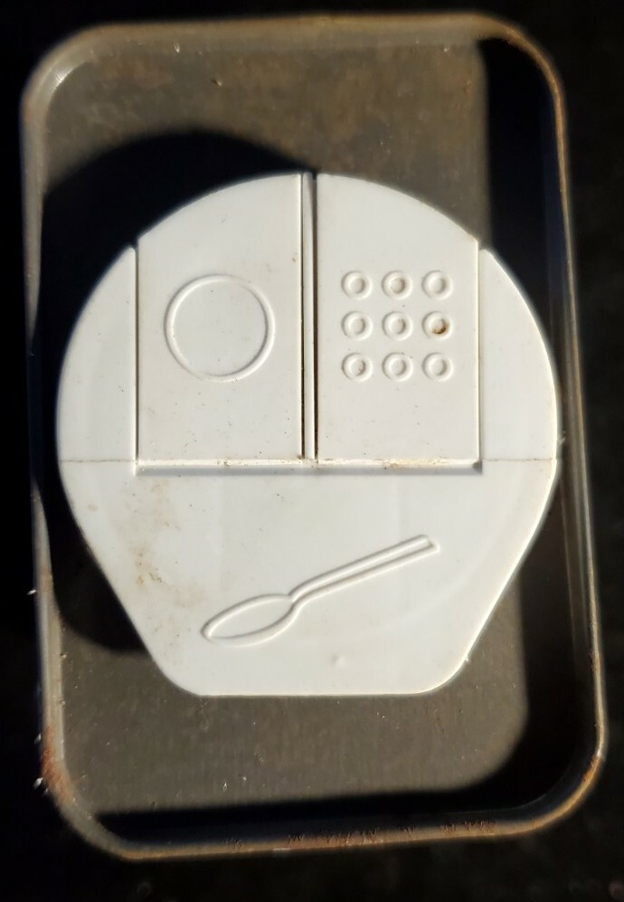 acme black pepper tin, empty. Our number t1665
