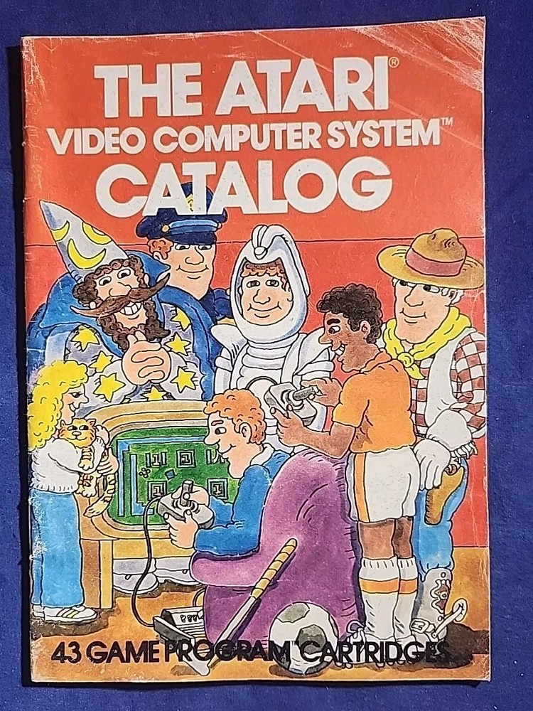 VINTAGE 1981 THE ATARI VIDEO COMPUTER SYSTEM CATALOG 43 GAME PROGRAM CARTRIDGES