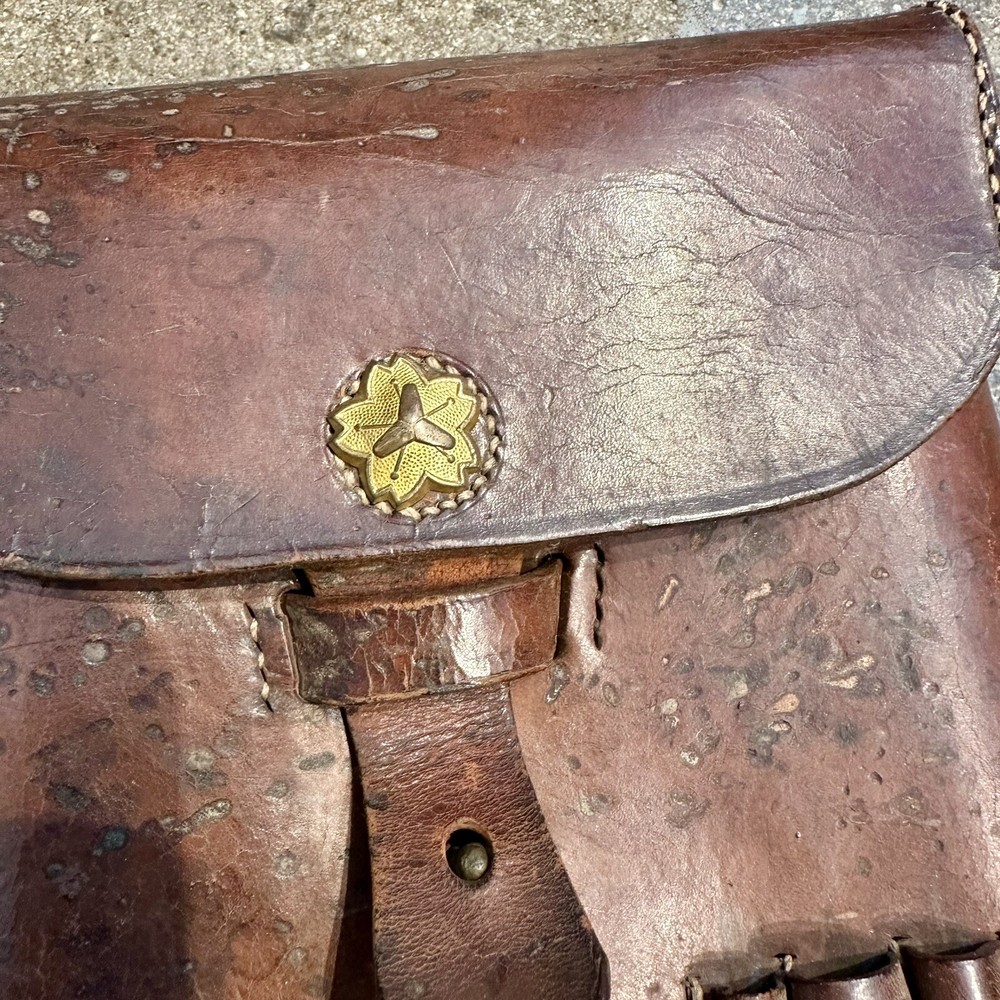 WWII Japanese Officer Leather Map Case Bag