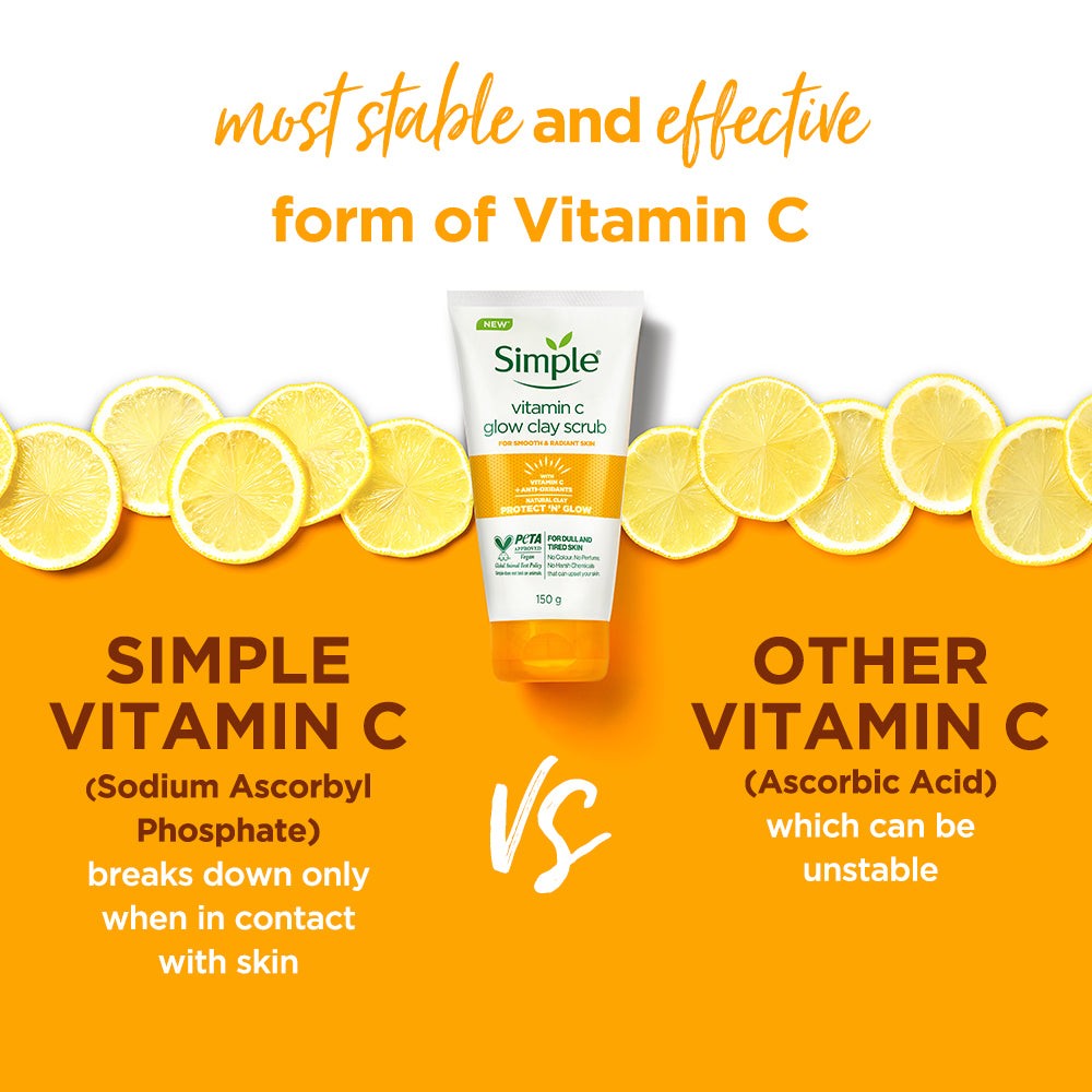Simple Vitamin C Clay Scrub 150g