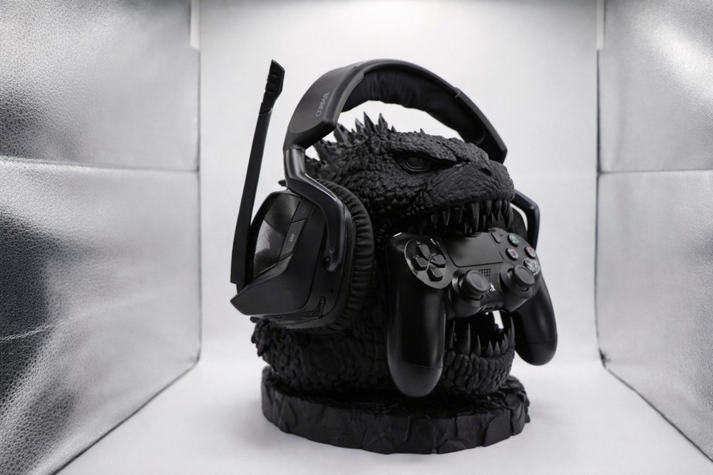 Godzilla Headphone & Controller Holder | Godzilla Gamer Decor