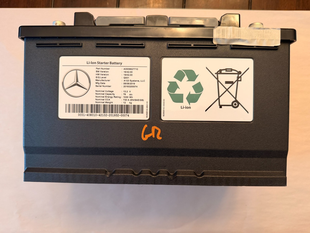 OEM A0009827710 MBENZ AMG LITHIUM STARTER BATTERY