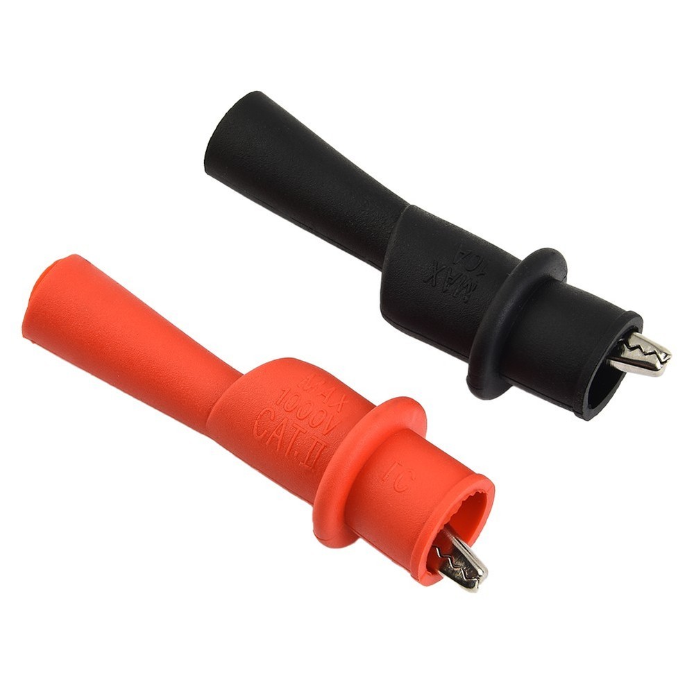 Accessories Clamp Measuring Tools 1Pair For Multi-Meter Tester Red+Black