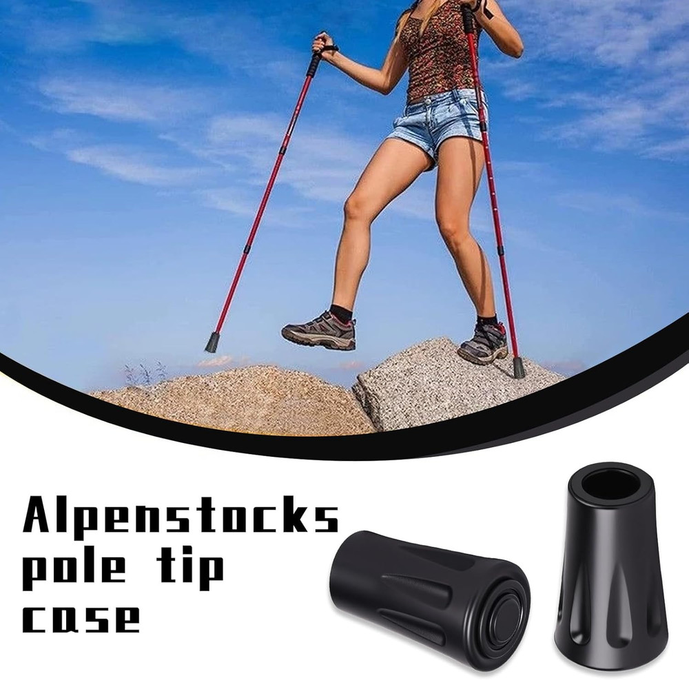8Pcs Walking Stick Tips, Trekking Pole Tip, Walking Cane Tips Replacement Rubber