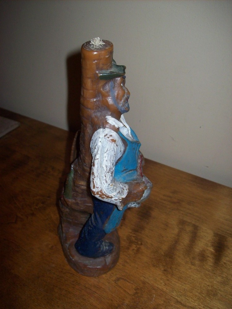 Vintage Bartender Keg Pourer Bar SOLID CARVED Candle