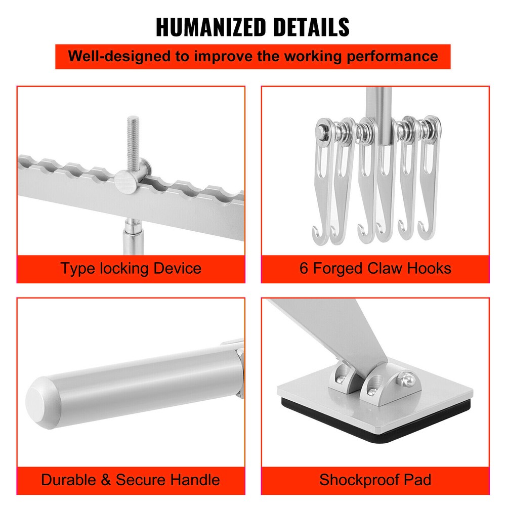 Car Dent Bar Puller Pull Lever Pulling Kit Removal Hammer Repair Auto Body Tool