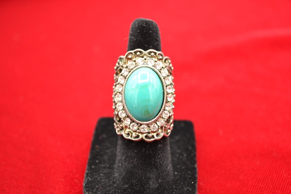 vintage faux turquoise ring size 5