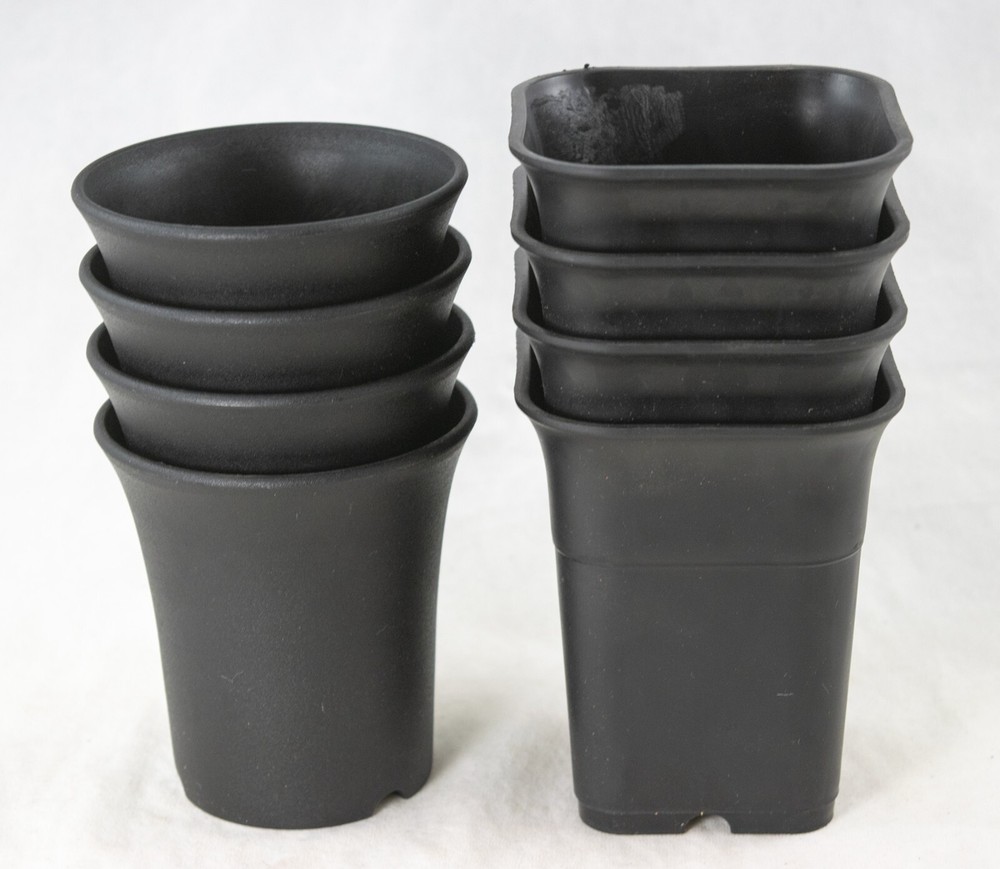 Mix Round/Square Plastic Cascade Bonsai, Succulent, Orchid Pot 3.25" - 4.75"