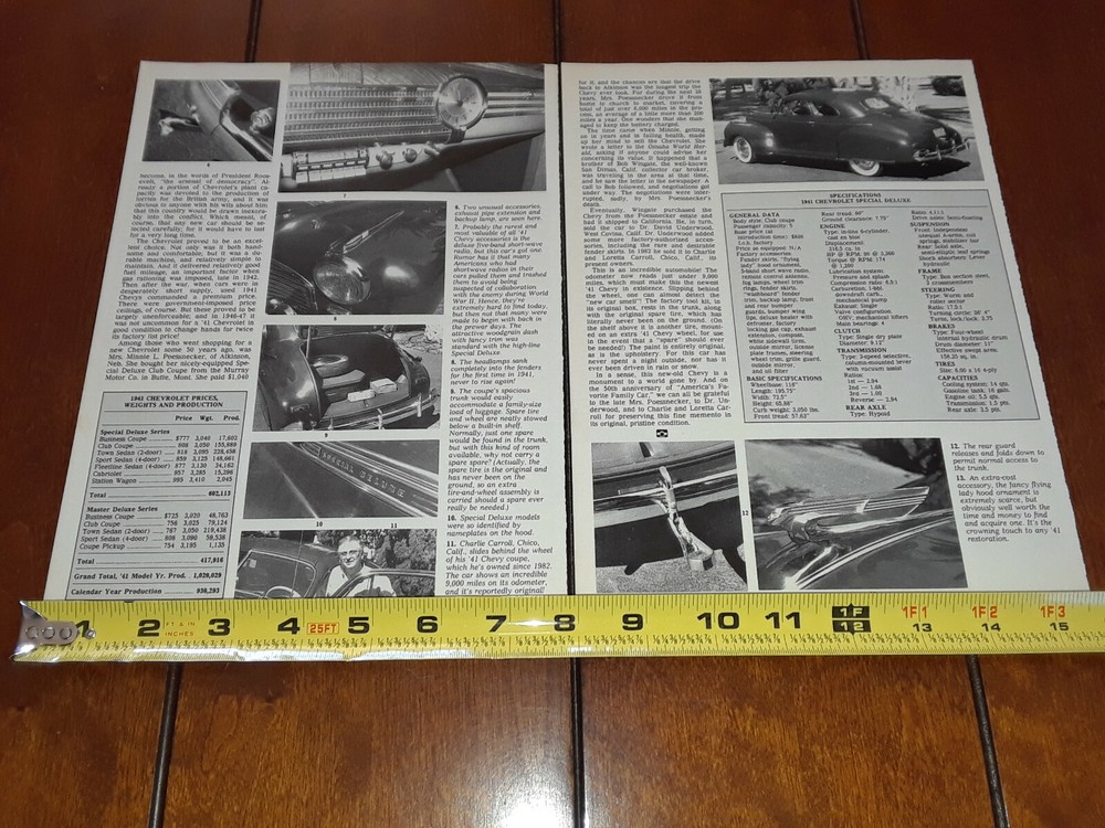 1941 CHEVROLET ORIGINAL 1992 ARTICLE
