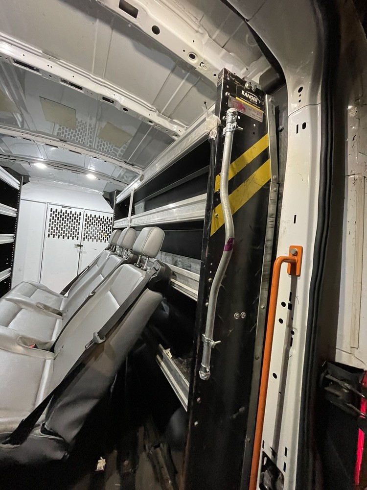 2 used cargo van shelves