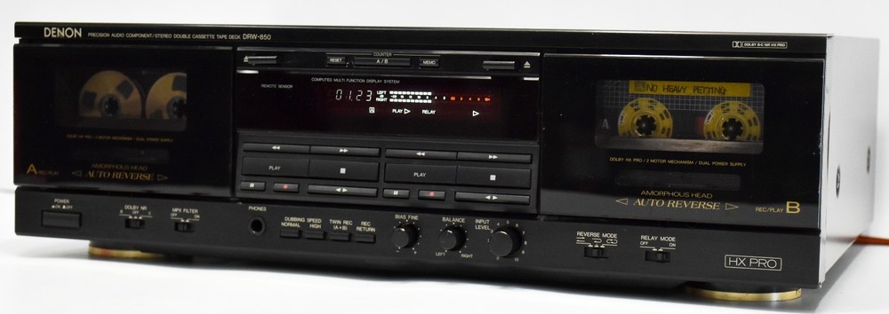 Denon DRW-850 HX PRO Auto Reverse DOUBLE CASSETTE DECK