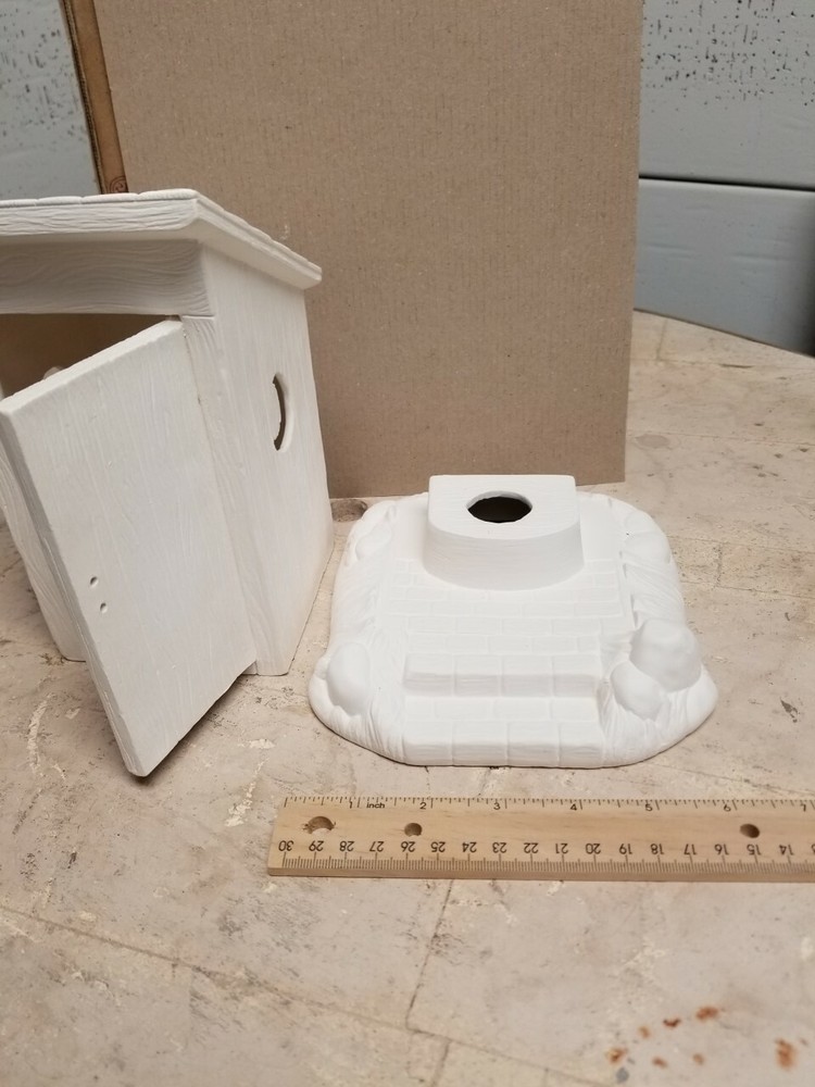 Donas Ceramic Bisque Out House Ready to Paint
