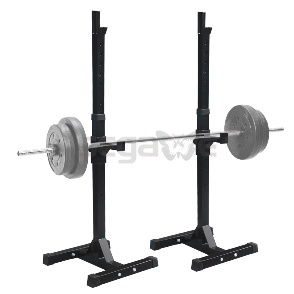 Adjustable Rack Standard Solid Steel Squat Stands Barbell Bench Press Exercise