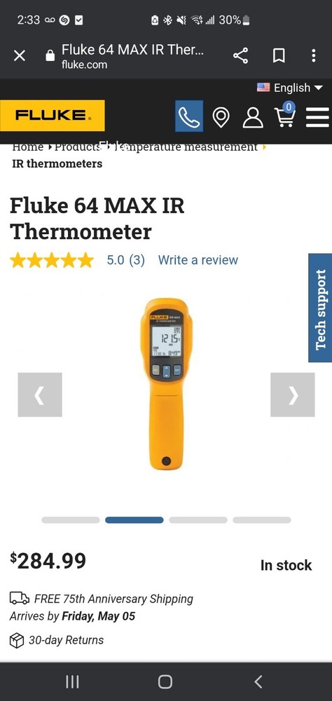 Fluke 62 Max Infrared Thermometer
