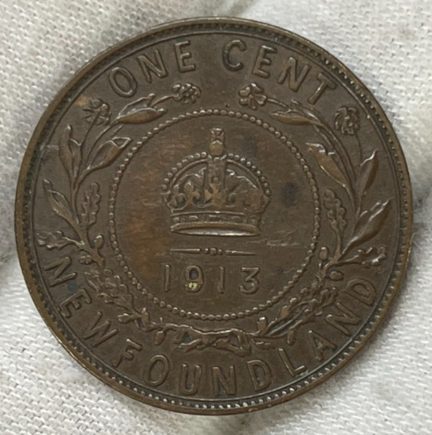 1913 Newfoundland One Cent Coin Better Condition High Value