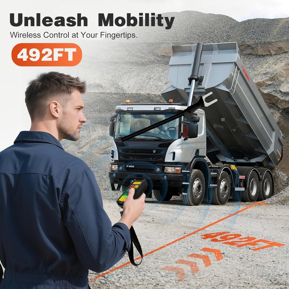 2-in-1 Wireless Crane Remote Control 12V Dump Trailer Controller Up Down Switch