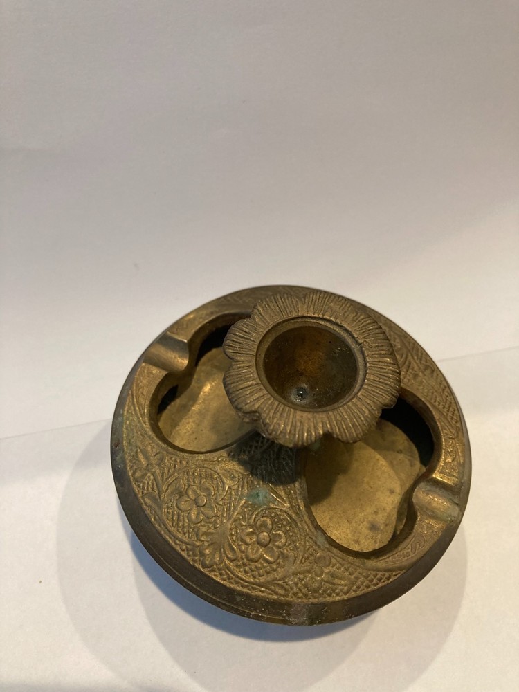 Vintage Brass Etched Incense Burner