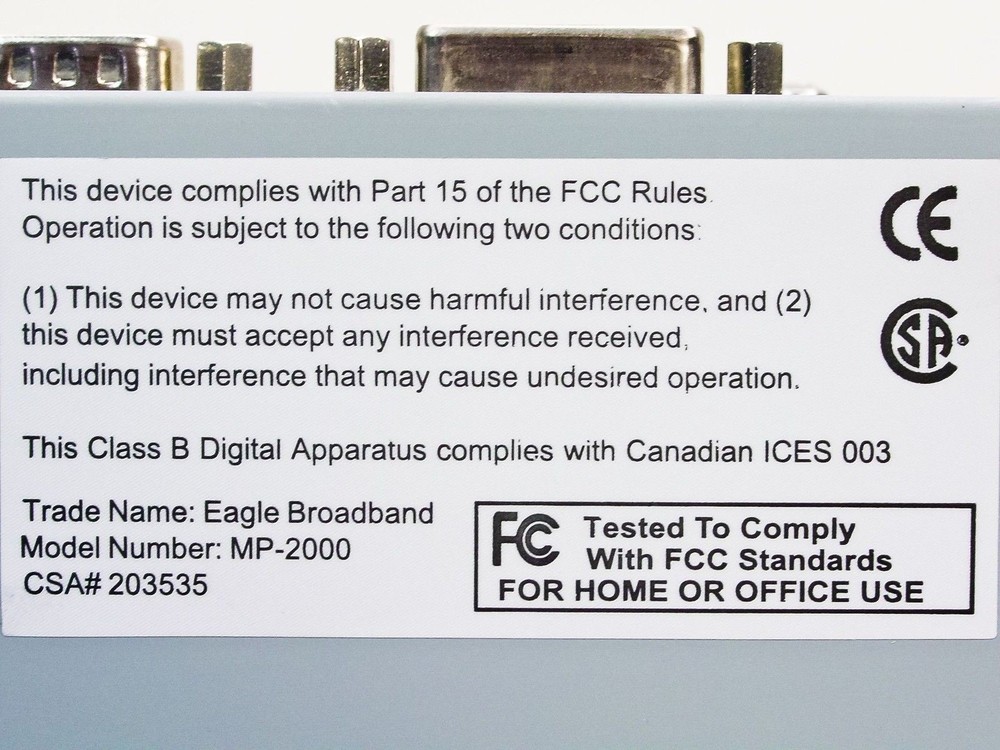Eagle Broadband Satellite Receiver - AS IS MP-2000