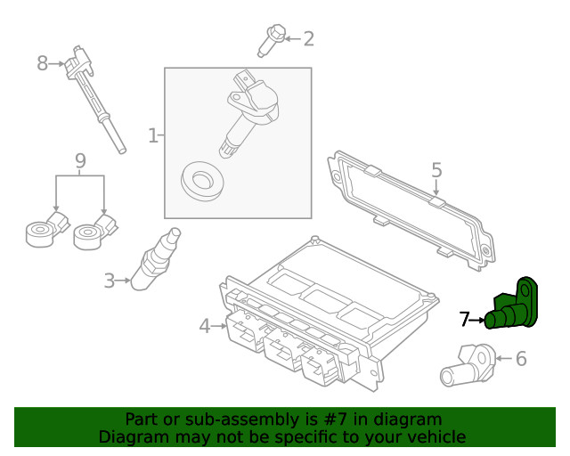 Genuine Ford Engine Camshaft Position Sensor BR3Z-6B288-B