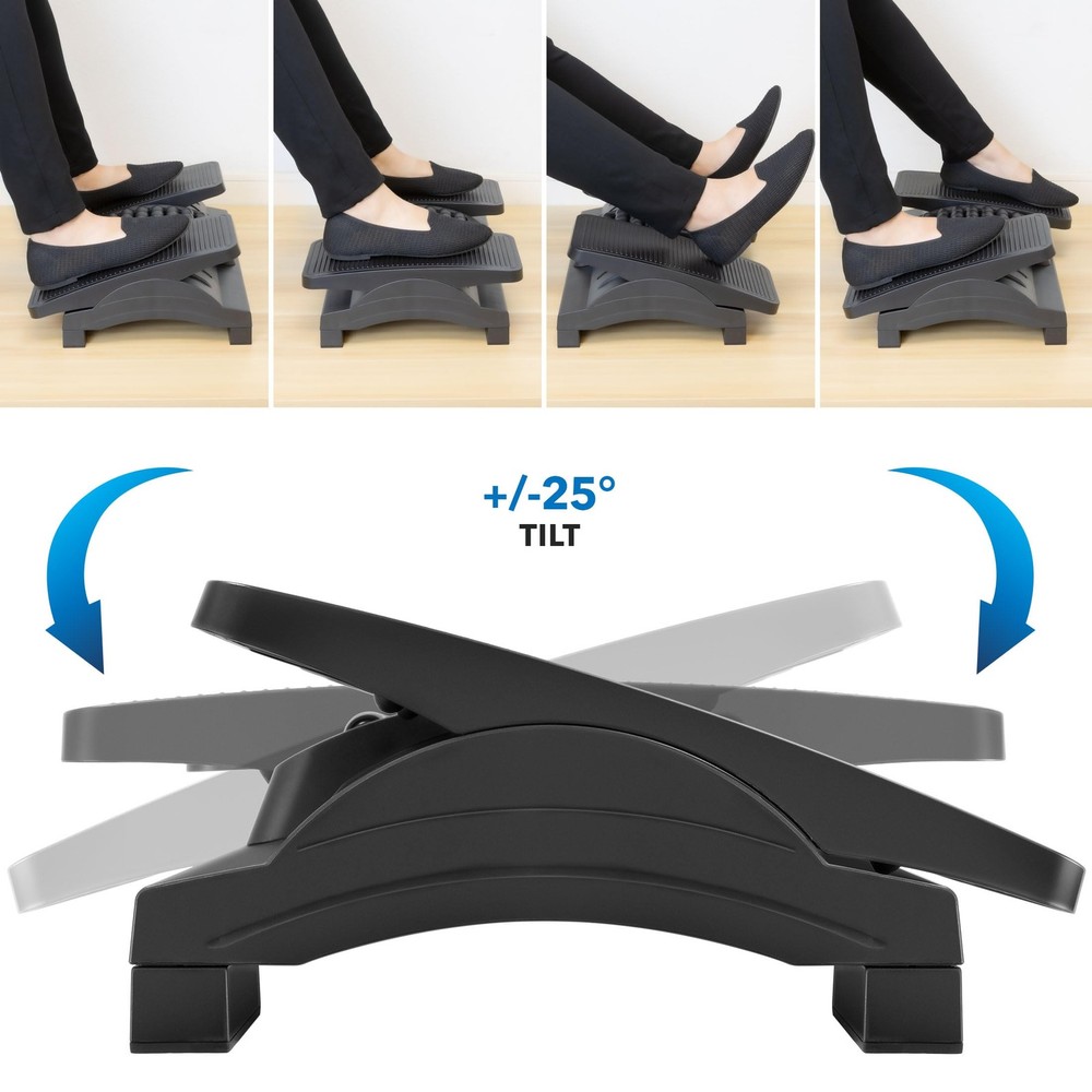 Mount-It! Ergonomic Footrest, Tilt Adjustable Individual Platforms, Height Adjus