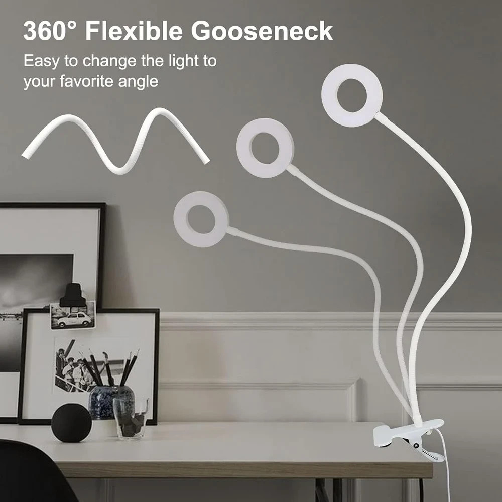 LED Live Streaming Kit 3 Mode Ring Light USB Powered Universal Phone Holder