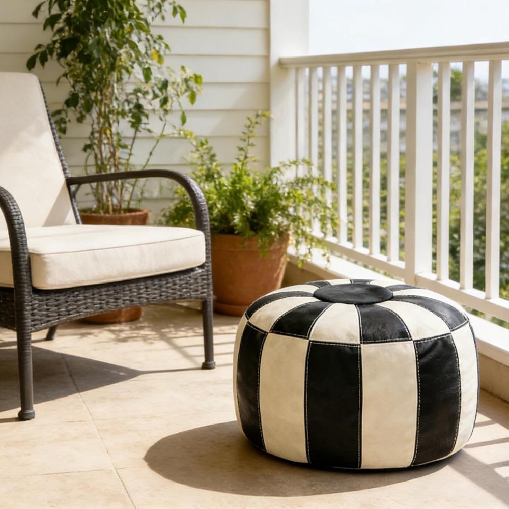 Unstuffed Moroccan Ottoman Pouf Cover Ottoman Footstool Storage Solution Bean