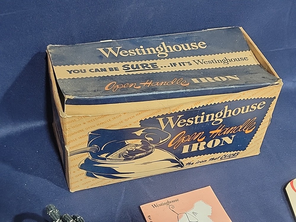 WESTINGHOUSE MANSFIELD OPEN HANDLE IRON IN ORIGINAL BOX