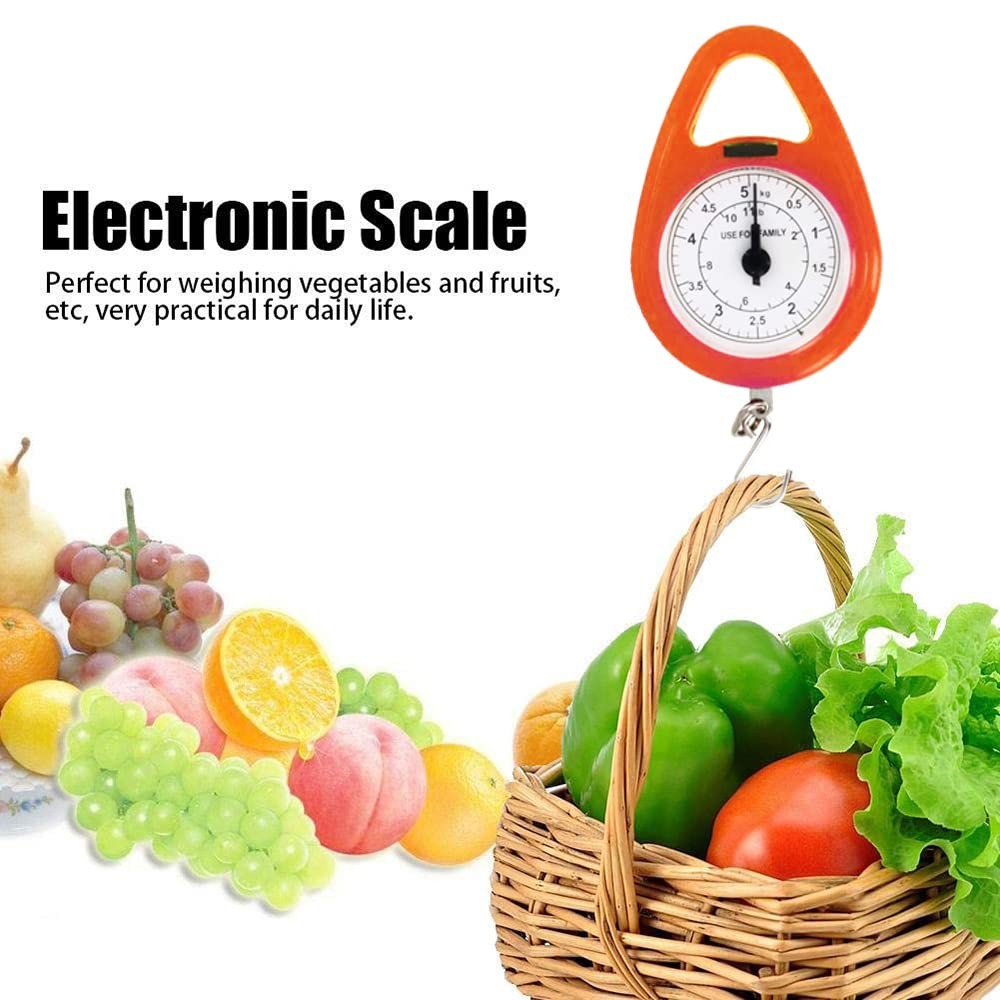 Utoolmart Hanging Spring Scale, 5kg ABS Plastic Portable Handheld Hanging