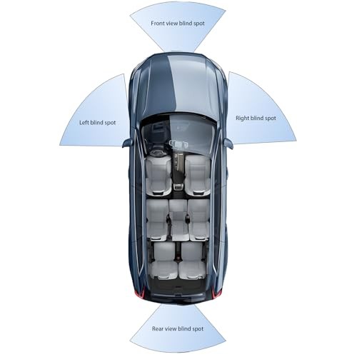 4 in 1 Car Camera Video Switcher with Remote Control, 360° Panoramic View for