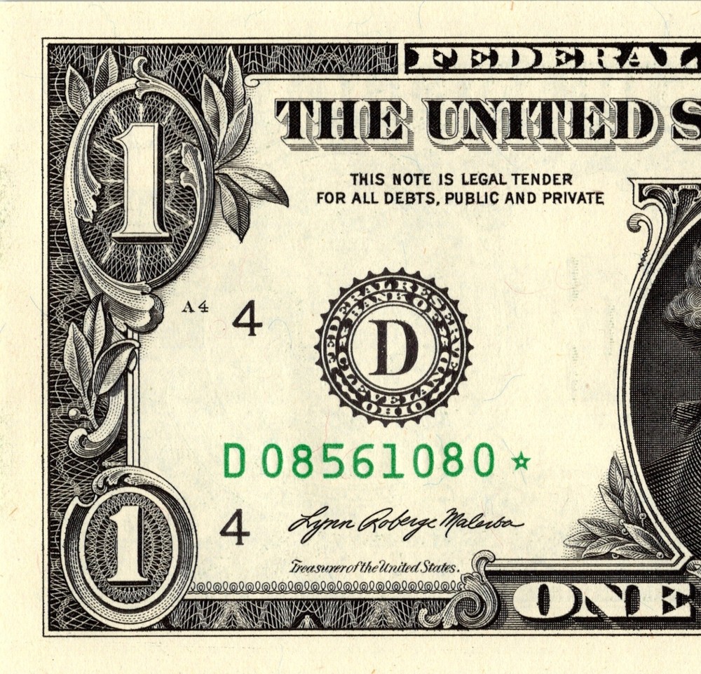 2021 D Star Note One Dollar Bill Regular Run Pack Note D08561080*