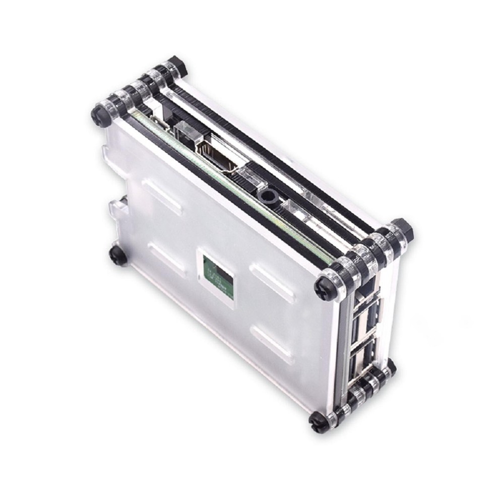 9 Layers Acrylic Transparent Case With Cooling Fan For Raspberry Pi 3B+/3B A