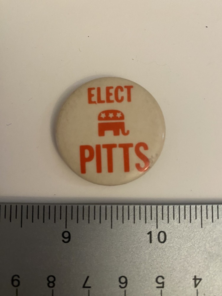Elect Pitts Political Pin Back Button P43