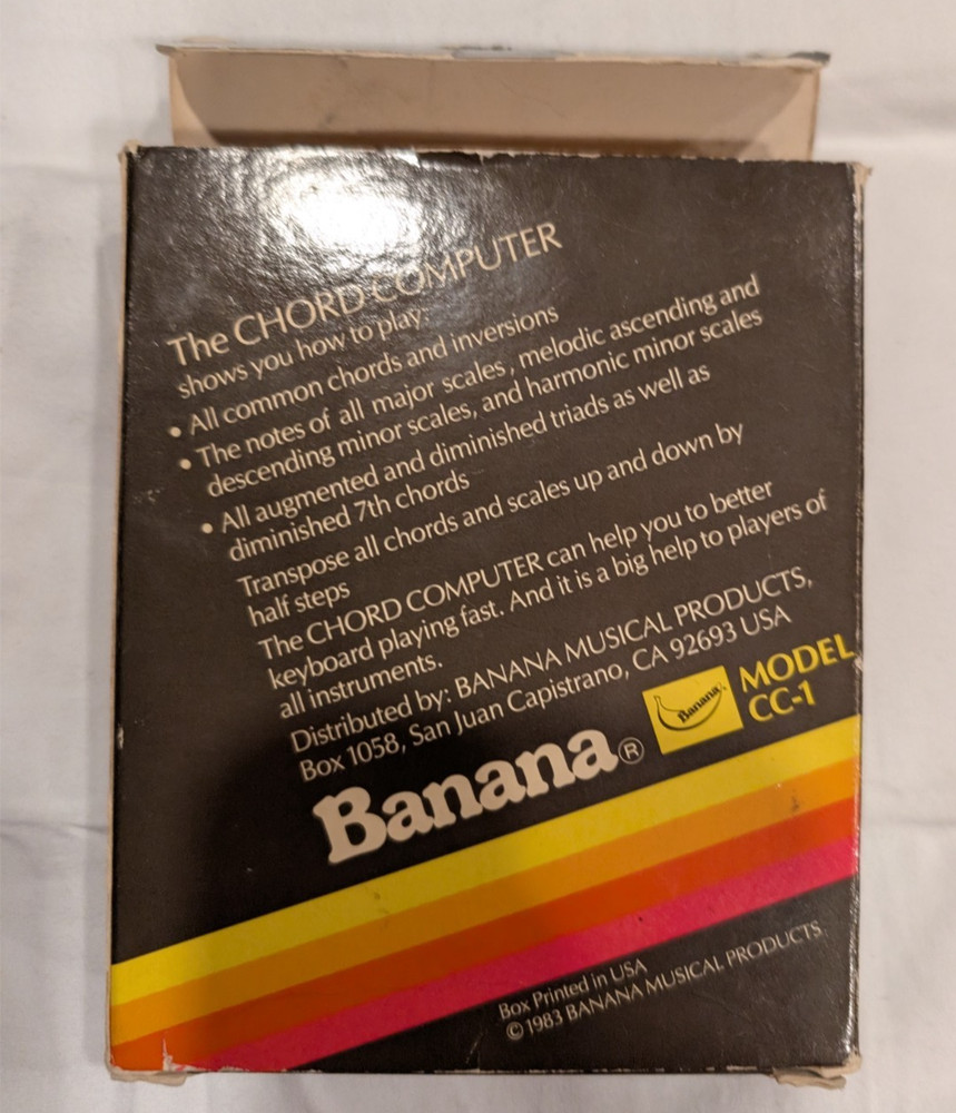 Banana Chord Computer Model CC-1 in Box TESTED UK