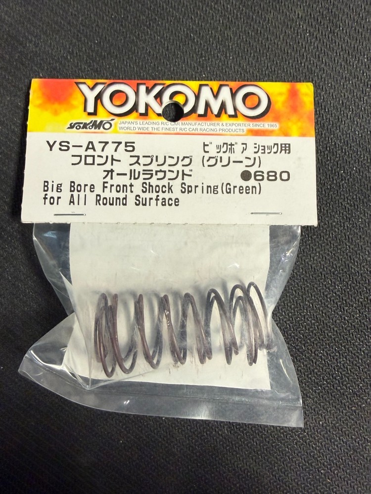 YOKOMO-YS-A775-BIG BORE FRONT SHOCK SPRING-GREEN