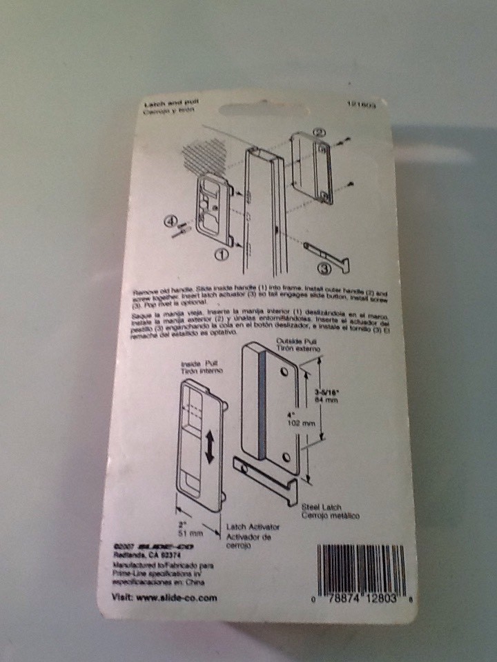 SLIDE-CO SCREEN DOOR LATCH &PULL #121803 (DP2)