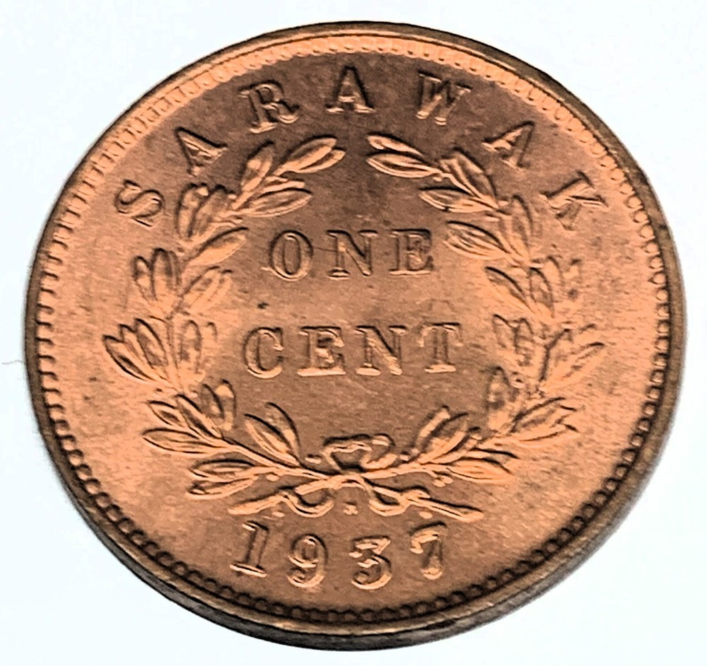 # C2702    SARAWAK    COIN,     ONE CENT   1937  Unc.