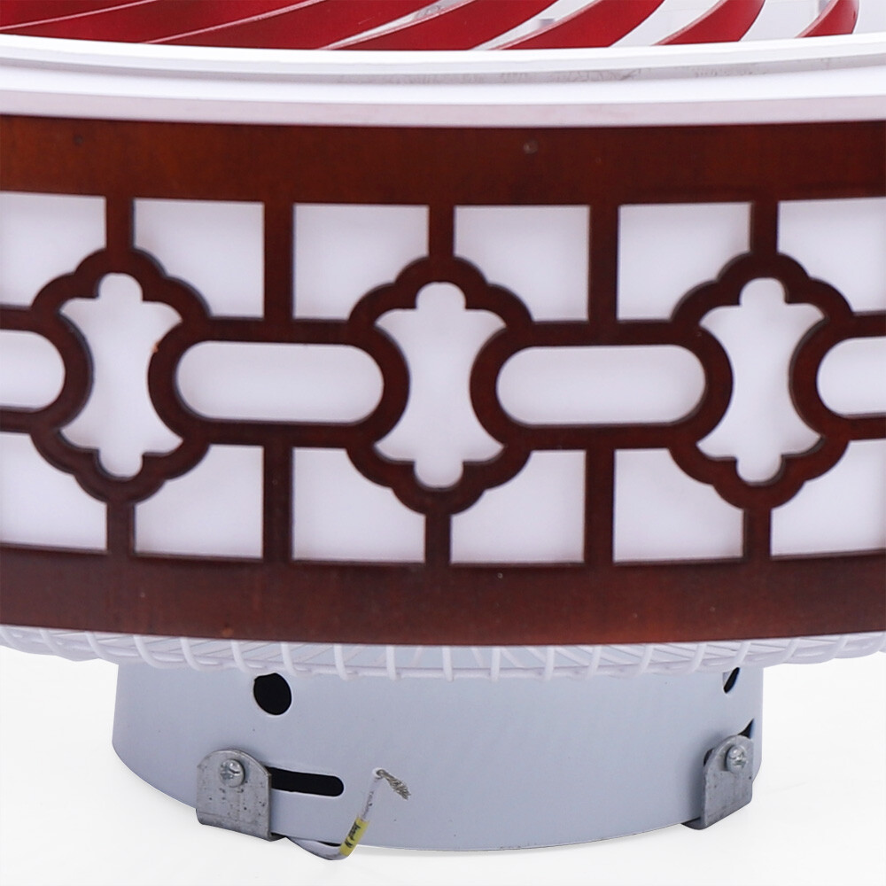 22''LED Light Flush Mount Chandelier Lamp Modern Ceiling Fan + Remote Control