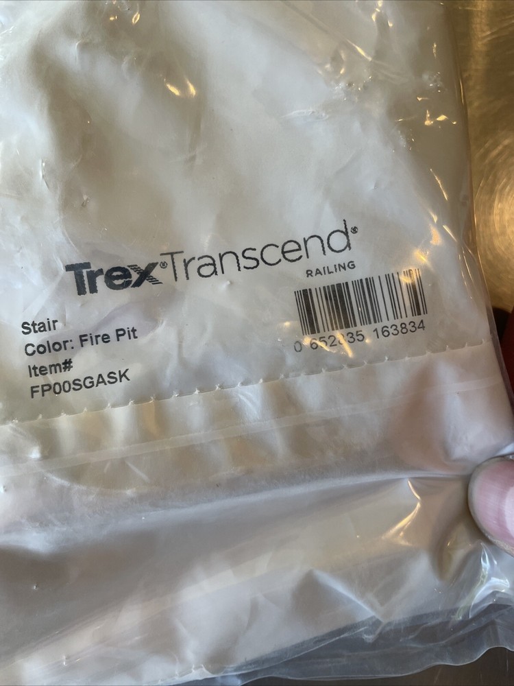 Trex Transcend railing Mounting Hardware For cut Rails - Fire Pit Stair