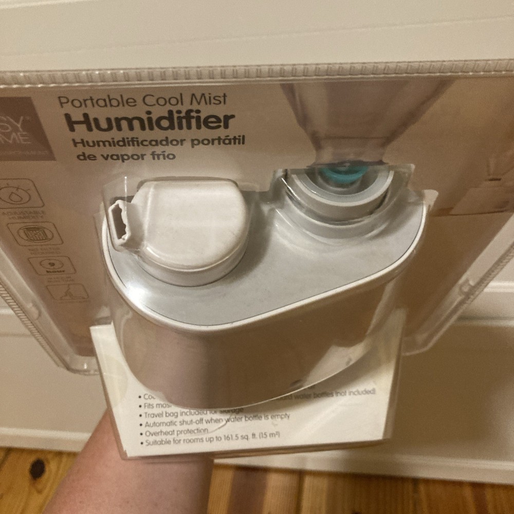 Easy Home Portable Cool Mist Humidifier Compact Travel Size Adjustable Control