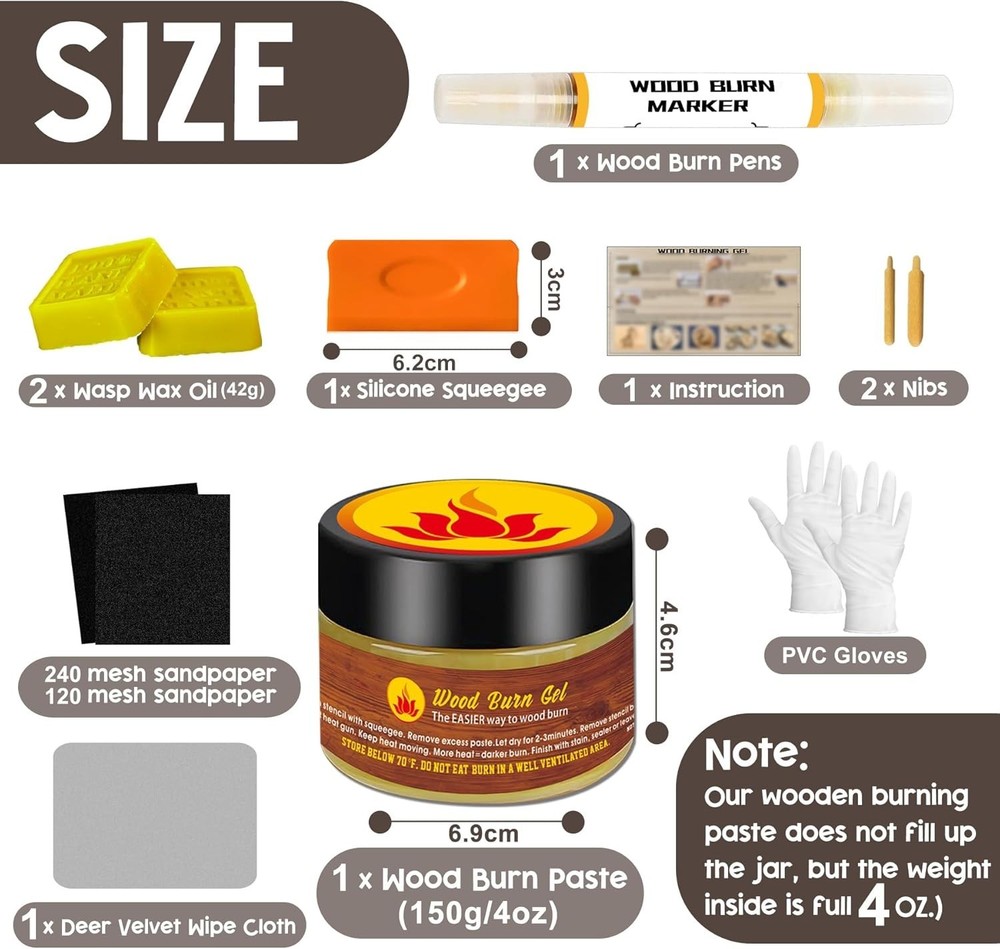 Beginner-Friendly Double-Sided Wood Burning Pen Kit for Quick DIY Projects