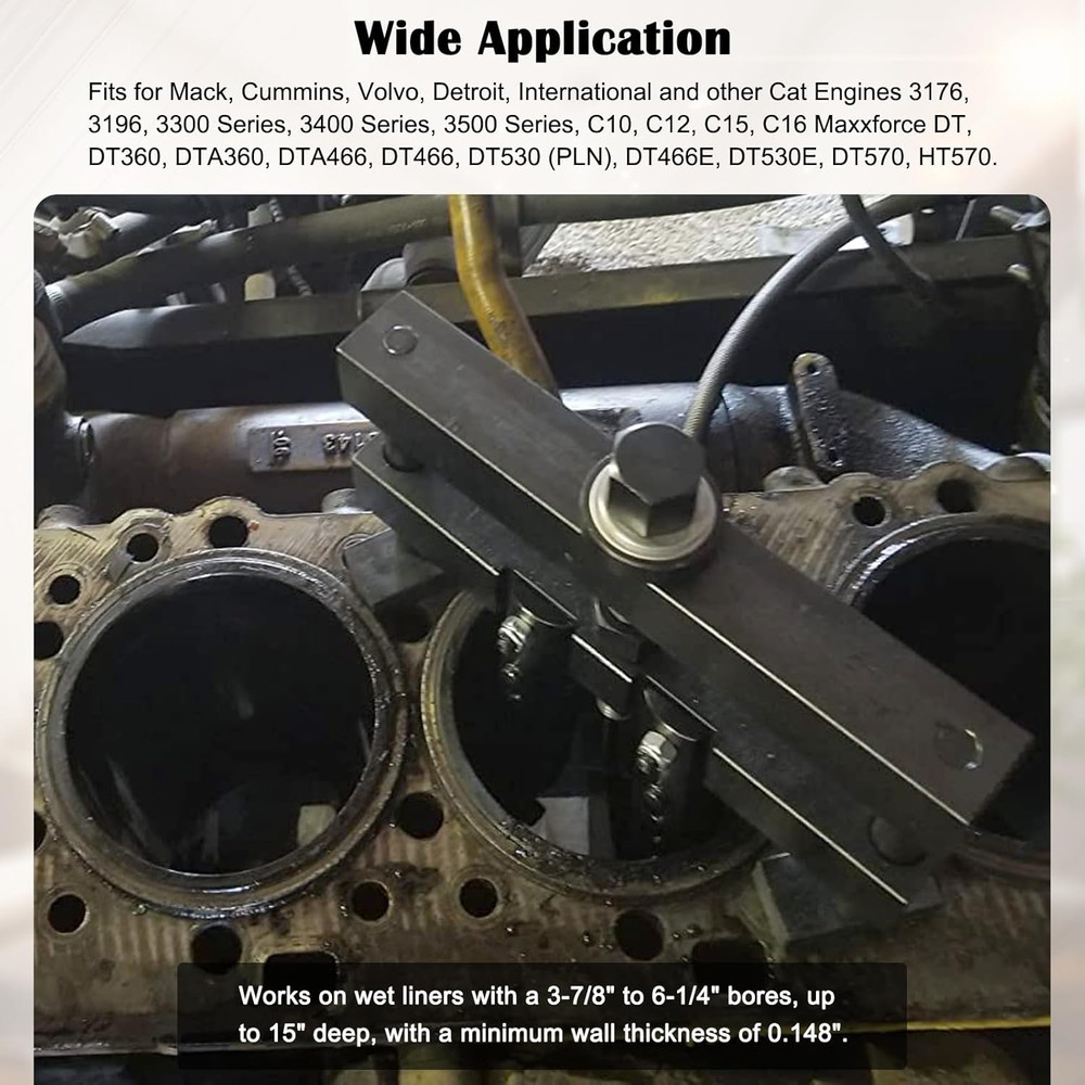 Universal Cylinder Liner Puller Assembly Fits for Mack Cummins CAT Caterpillar,