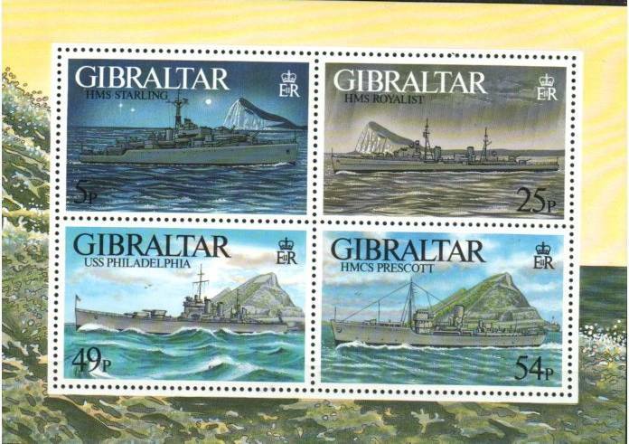 Gibraltar Stamp 714 - WWII Warships