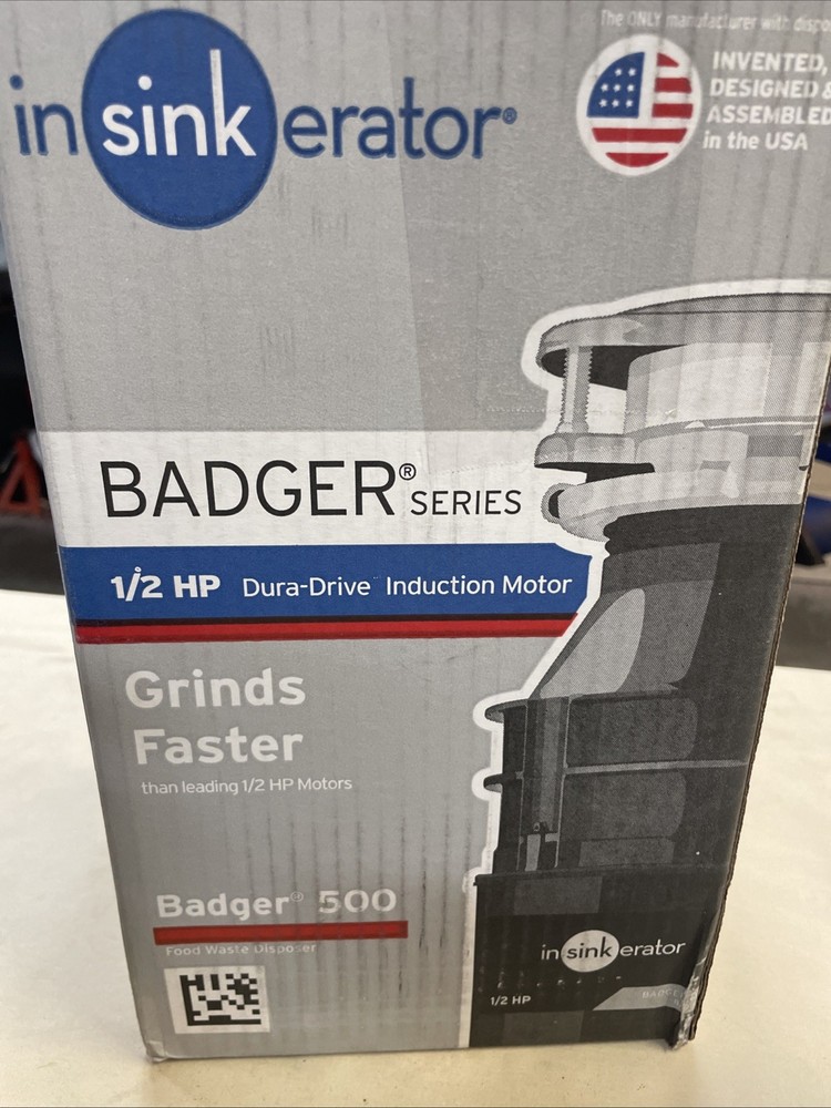 InSinkErator Garbage Disposal Badger 500 Standard Series 1/2 HP Made in USA